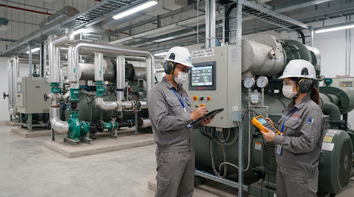 Đo kiểm và nghiệm thu cụm chiller trung tâm